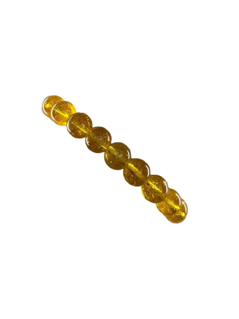 8mm Natural Yellow Crystal Bead Bracelet Wealth Crystal November Birthstone Gift